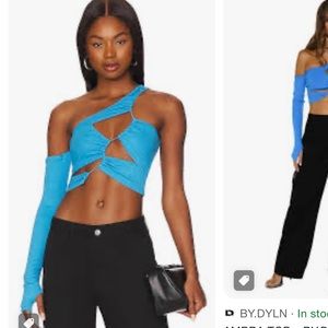 NWT Ambra ribbed cut out top